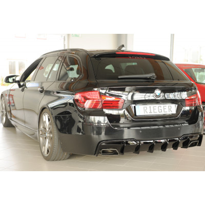 Diffuseur de pare-chocs arrière Noir brillant Rieger Tuning pour BMW  SERIE 5 F10/F11