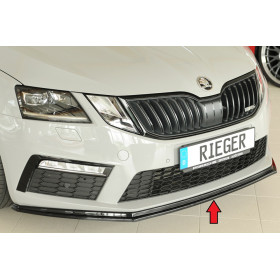 Lame de pare-chocs avant "noir brillant" "Rieger Tuning" pour SKODA OCTAVIA RS (5E)