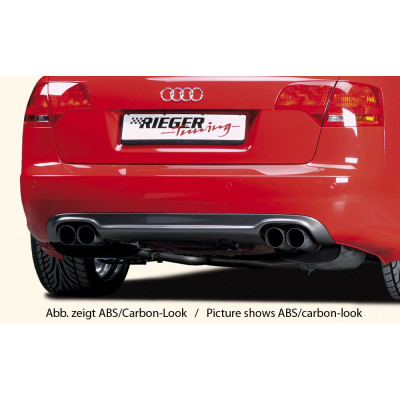 Diffuseur de pare-chocs arrière "Carbon look" "Rieger Tuning" pour AUDI A4 (8E) type B7