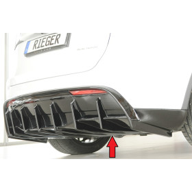 Diffuseur de pare-chocs arrière "noir brillant" "Rieger Tuning" pour TESLA MODEL Y (003) AVEC ATTELAGE