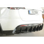 Diffuseur de pare-chocs arrière "noir brillant" "Rieger Tuning" pour TESLA MODEL Y (003) AVEC ATTELAGE