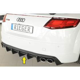 Diffuseur de pare-chocs arrière look TTS  "noir" "Rieger Tuning" pour AUDI TT (8J-FV / 8S)