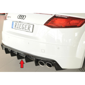 Diffuseur de pare-chocs arrière look TTS  "noir brillant" "Rieger Tuning" pour AUDI TT (8J-FV / 8S)
