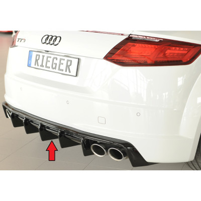 Diffuseur de pare-chocs arrière look TTS  "noir brillant" "Rieger Tuning" pour AUDI TT  (8J-FV / 8S)