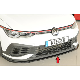 Lame de pare-chocs avant "noir brillant" "Rieger Tuning" pour VOLKSWAGEN GOLF 8 GTI Clubsport / Clubsport 45
