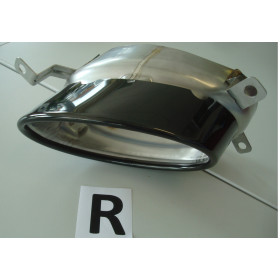 Embout d'échappement droit "noir" "Rieger Tuning" pour AUDI A4 (B8/B81)