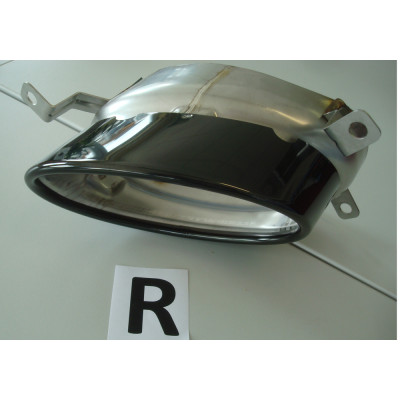 Embout d'échappement droit "noir" "Rieger Tuning" pour AUDI A4 (B8/B81)