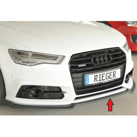 Lame de pare-chocs avant "noir" "Rieger Tuning" pour AUDI A6 (4G/C7) Facelift