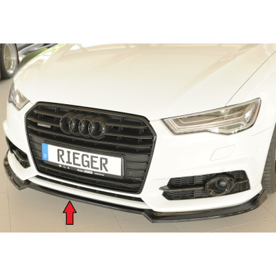 Lame de pare-chocs avant noir brillant Rieger Tuning pour AUDI A6 (4G/C7 )