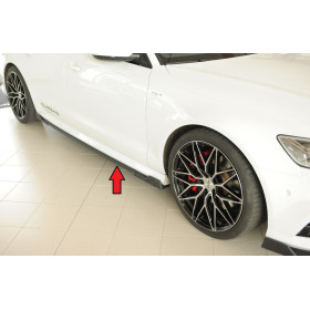 Lame de bas de caisse côté droit "noir" "Rieger Tuning" pour AUDI A6 (4G/C7)