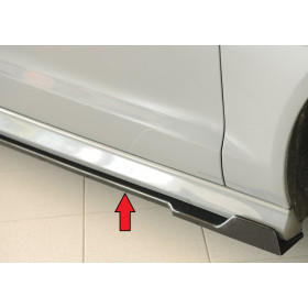 Lame de bas de caisse côté droit "noir brillant" "Rieger Tuning" pour AUDI A6 (4G/C7) Facelift