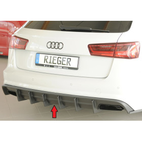 Diffuseur de pare-chocs arrière "noir" "Rieger Tuning" pour AUDI A6 AVEC ATTELAGE (4G/C7)