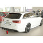 Diffuseur de pare-chocs arrière "noir" "Rieger Tuning" pour AUDI A6 AVEC ATTELAGE (4G/C7)