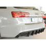 Diffuseur de pare-chocs arrière "noir brillant" "Rieger Tuning" pour AUDI A6 AVEC ATTELAGE (4G/C7)