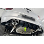 Diffuseur de pare-chocs arrière (pour silencieux duplex) "noir brillant" "Rieger Tuning" pour VOLKSWAGEN POLO R-Line (AW)