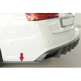 Lame de coin de pare-chocs arrière gauche "noir" "Rieger Tuning" pour AUDI A6 (4G/C7)