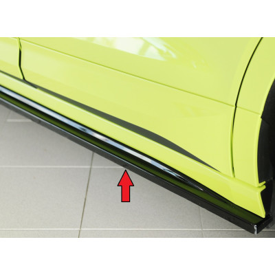 Lame de bas de caisse gauche "Noir Brillant" "Rieger Tuning" pour SKODA ENYAQ iV RS (NY)
