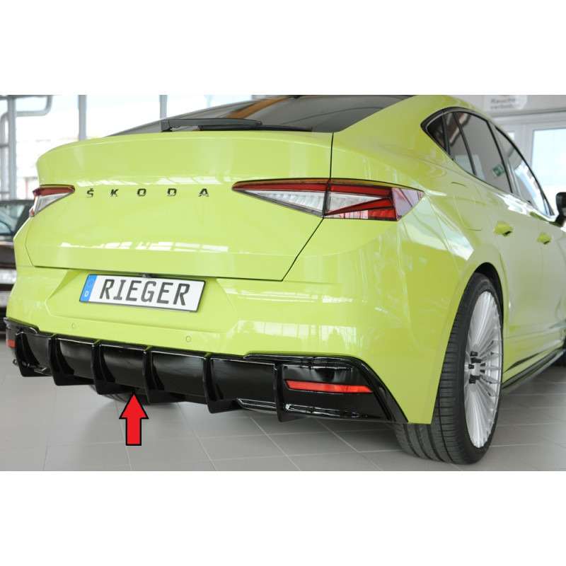 Diffuseur Arrière Universel Voiture - Aileron Pare-chocs Spoiler Aérodynamique Noir Brillant