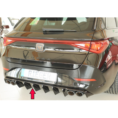 Diffuseur de pare-chocs arrière "noir brillant" "Rieger Tuning" pour CUPRA LEON TYPE KL (avec attelage)