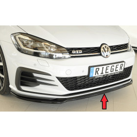 Lame de pare-chocs avant "noir brillant" "Rieger Tuning" pour VOLKSWAGEN GOLF 7