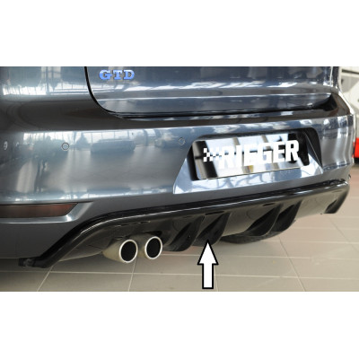 Diffuseur de pare-chocs arrière "noir brillant" "Rieger Tuning" pour VOLKSWAGEN GOLF 6
