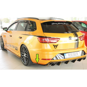 Lame de coin de pare-chocs arrière gauche "Noir " "Rieger Tuning" pour SEAT LEON ST CUPRA (5F)