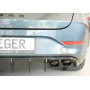Diffuseur de pare-chocs arrière (sans embouts) "noir brillant" "Rieger Tuning" pour CUPRA LEON TYPE KL (avec attelage)