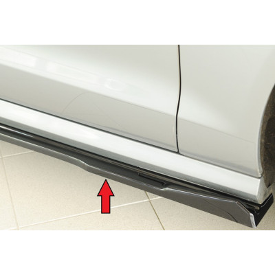 Lame de bas de caisse droit "noir brillant" "Rieger Tuning" pour AUDI S6 (4G/C7)