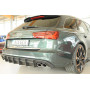 Diffuseur de pare-chocs arrière "noir" "Rieger Tuning" pour AUDI S6 AVEC ATTELAGE/AVEC SILENCIEUX SPORT (4G/C7) Facelift