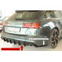 Diffuseur de pare-chocs arrière "noir brillant" "Rieger Tuning" pour AUDI A6 AVEC ATTELAGE/SILENCIEUX SPORT (4G/C7) Facelift