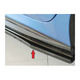 Lame de bas de caisse droit "noir brillant" "Rieger Tuning" pour SKODA FABIA MONTE CARLO TYPE PJ