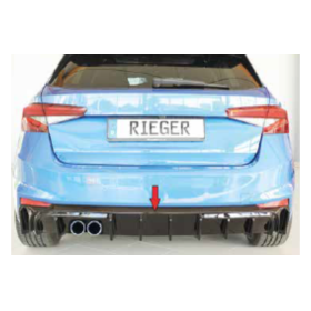 Diffuseur de pare-chocs arrière (2x80mm) "noir" "Rieger Tuning" pour SKODA FABIA MONTE CARLO TYPE PJ