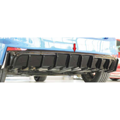 Diffuseur de pare-chocs arrière "noir" "Rieger Tuning" pour SKODA FABIA TYPE PJ