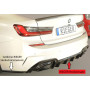 Diffuseur de pare-chocs arrière "noir brillant" "Rieger Tuning" pour BMW SERIE 3 M340i/M340d TYPE G20/G21 (avec attelage)
