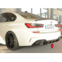 Diffuseur de pare-chocs arrière "noir brillant" "Rieger Tuning" pour BMW SERIE 3 M340i/M340d TYPE G20/G21 (avec attelage)