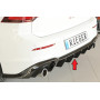 Diffuseur de pare-chocs arrière "Noir brillant" "Rieger Tuning" pour VOLKSWAGEN GOLF 8 GTI (avec attelage pivotant)