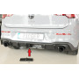 Diffuseur de pare-chocs arrière "Noir" "Rieger Tuning" pour VOLKSWAGEN GOLF 8 GTI (avec attelage pivotant)