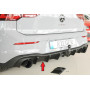 Diffuseur de pare-chocs arrière "Noir" "Rieger Tuning" pour VOLKSWAGEN GOLF 8 GTI (avec attelage pivotant)