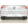 Diffuseur de pare-chocs arrière "Noir" "Rieger Tuning" pour VOLKSWAGEN GOLF 8 GTI (avec attelage pivotant)