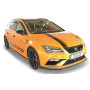 Lame de pare-chocs avant V2 "Noir" "Rieger Tuning" pour SEAT LEON FR (5F)