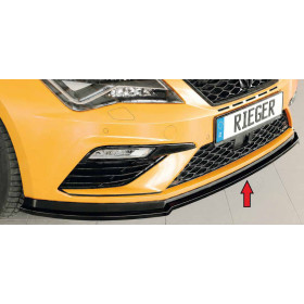 Lame de pare-chocs avant V2 "Noir brillant" "Rieger Tuning" pour SEAT LEON FR (5F)