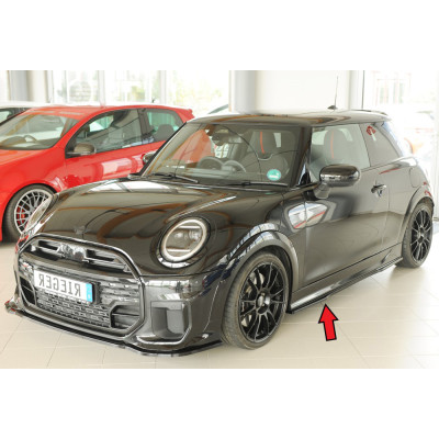 Lame de bas de caisse côté gauche "Noir brillant" "Rieger Tuning" - MINI COOPER (FM6)