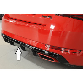 Diffuseur de pare-chocs arrière "Noir brillant" "Rieger Tuning" - SKODA SUPERB III (3T/3V) avec attelage amovible