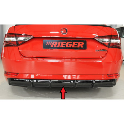 Diffuseur de pare-chocs arrière "Noir brillant" "Rieger Tuning" - SKODA SUPERB III (3T/3V)