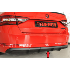 Diffuseur de pare-chocs arrière "Noir" "Rieger Tuning" - SKODA SUPERB III (3T/3V) avec attelage électrique