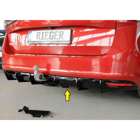 Diffuseur de pare-chocs arrière "noir brillant" "Rieger Tuning" - SKODA SUPERB IV (NZ/3Y) avec attelage