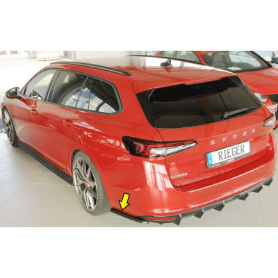 Lame de coin de pare-chocs arrière côté gauche "noir" "Rieger Tuning" - SKODA SUPERB IV (NZ/3Y)