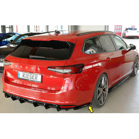 Lame de coin de pare-chocs arrière côté droit "noir brillant" "Rieger Tuning" - SKODA SUPERB IV (NZ/3Y)