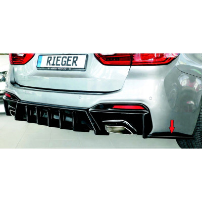 Lame de coin de pare-chocs arrière côté gauche "noir brillant" "Rieger Tuning" - BMW SERIE 5 (G30/G31)