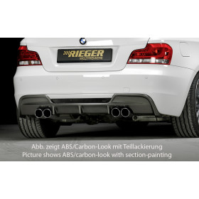 Diffuseur de pare-chocs arrière (duplex) "noir" "Rieger Tuning" - BMW SERIE 1 (E82/E88)